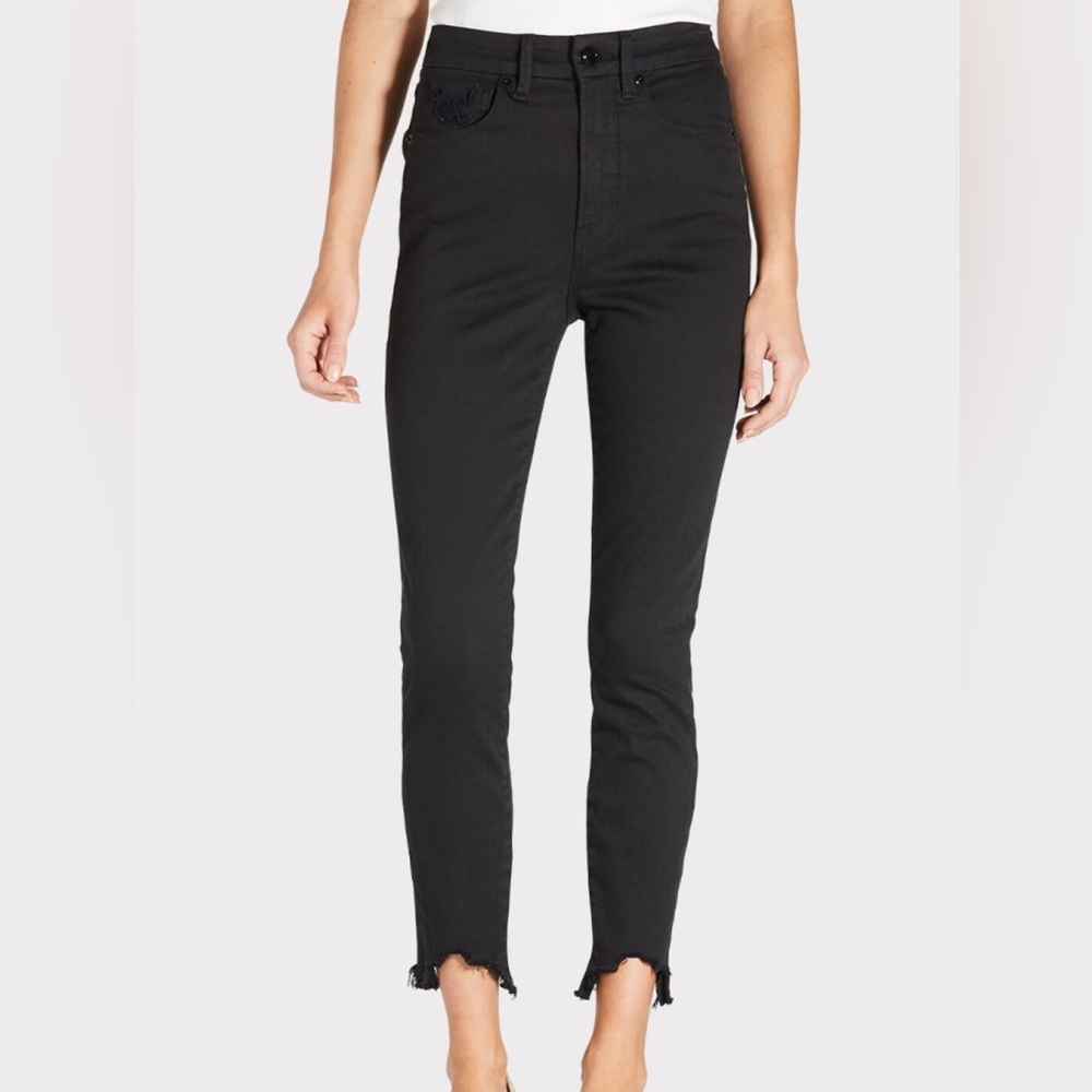 Good American Good Waist Crop Chewed Hem